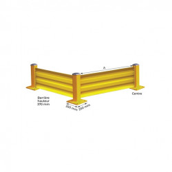 Stockman Poteau et lisse de protection W776 barrière L2285mm Kobleo