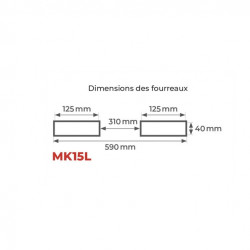 Stockman Potence MK15L pour chariot élévateur 1500kg Kobleo