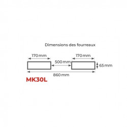 Stockman Potence MK30L pour chariot élévateur 3000kg Kobleo