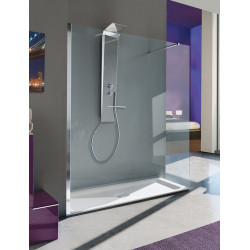 Samo Paroi douche d'angle rectangulaire 158-160cm fixe Open Side Kobleo