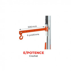 Stockman Potence et crochet E/POTENCE 500mm 6 positions pour gerbeur E Kobleo