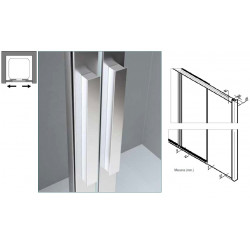 Samo Porte douche coulissante 4 panneaux 156-160cm mat AMERICA QUATTRO SP Kobleo