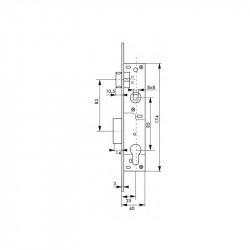 Thirard Boîtier serrure à encastrer à cylindre axe à 25 L41mm Thirard Kobleo