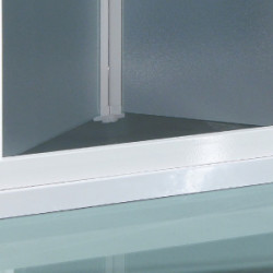 Samo Porte douche pliante 78 84 cm profilés chromé brillant verre transpare Kobleo