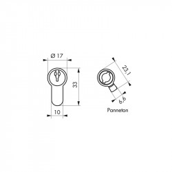 Thirard Cylindre de serrure 16377 40x60mm 3 clés Thirard Kobleo