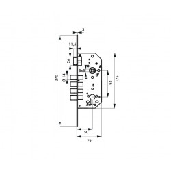 Thirard Boîtier serrure 94528 axe 50mm rosace ouverte Thirard Kobleo