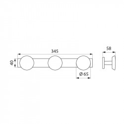 Delabie Porte-vêtement en inox 3 têtes Delabie Kobleo