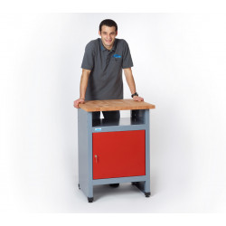 Kupper Desserte rouge 1 porte 1 compartiment Kupper Kobleo