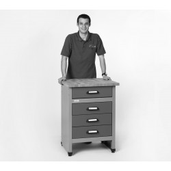 Kupper Desserte 4 tiroirs bleu marine Kupper Kobleo