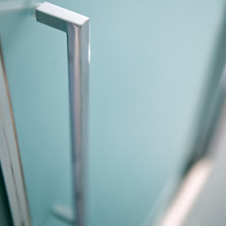 Samo Porte douche pivotante paroi fixe ligne 96 102cm Profilés blanc EUROPA Kobleo