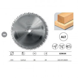 Leman Lame carbure débit D315x30mm 24Z anti-recul à bois Leman Kobleo