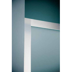 Samo Porte douche coulissante 2 panneaux 159-165cm Ht 200cm profilé blanc E Kobleo