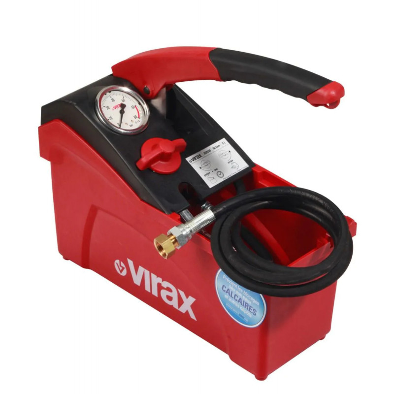 Virax Pompe d'épreuve manuelle compacte 50bar réservoir 5L Virax Kobleo