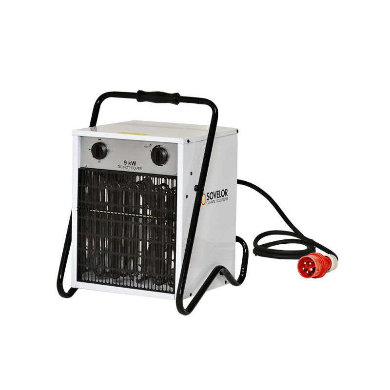 Sovelor Chauffage air pulsé électrique thermostat 9kW 800m3/H 380V Triphasé B9 Sovelor Kobleo