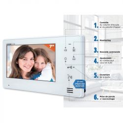 Aiphone Kit vidéo platine saillie écran 7 touche sensitive JOS1V Aiphone Kobleo