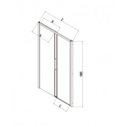 Samo Porte douche coulissante 2 panneaux 136 141cm profilés blancVersion Dr Kobleo