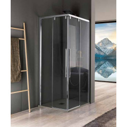 Samo Paroi douche d'angle ouverture coulissante 87-89cm gauche Acrux Kobleo