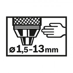 Bosch Mandrin automatique chromé 1,5 à 13mm 1/2 à 20 Bosch Kobleo