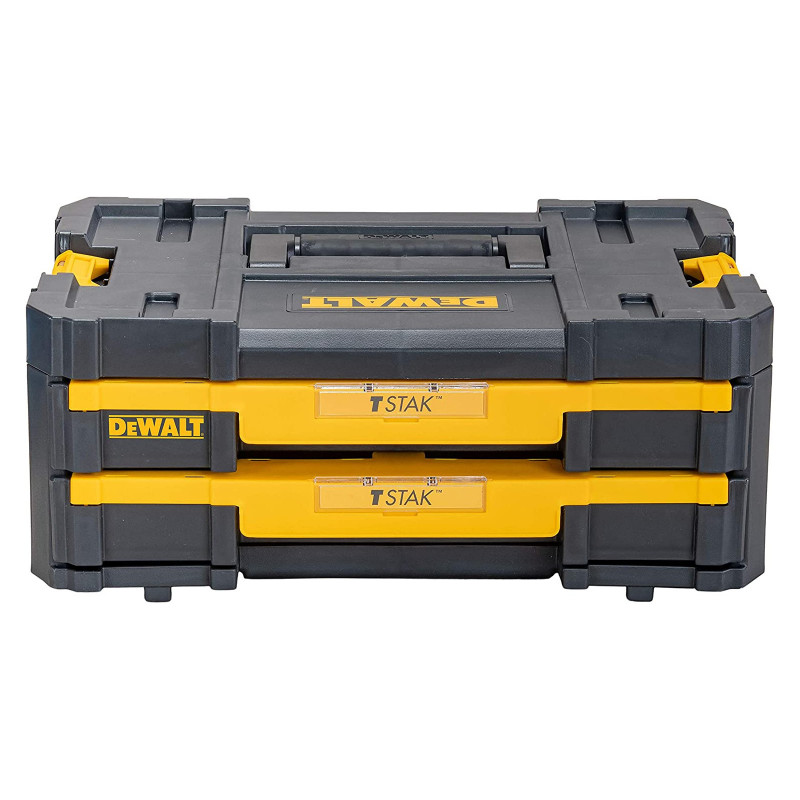 Boîte à outils à roulette avec poignée télescopique empilable - TSTAK  DEWALT