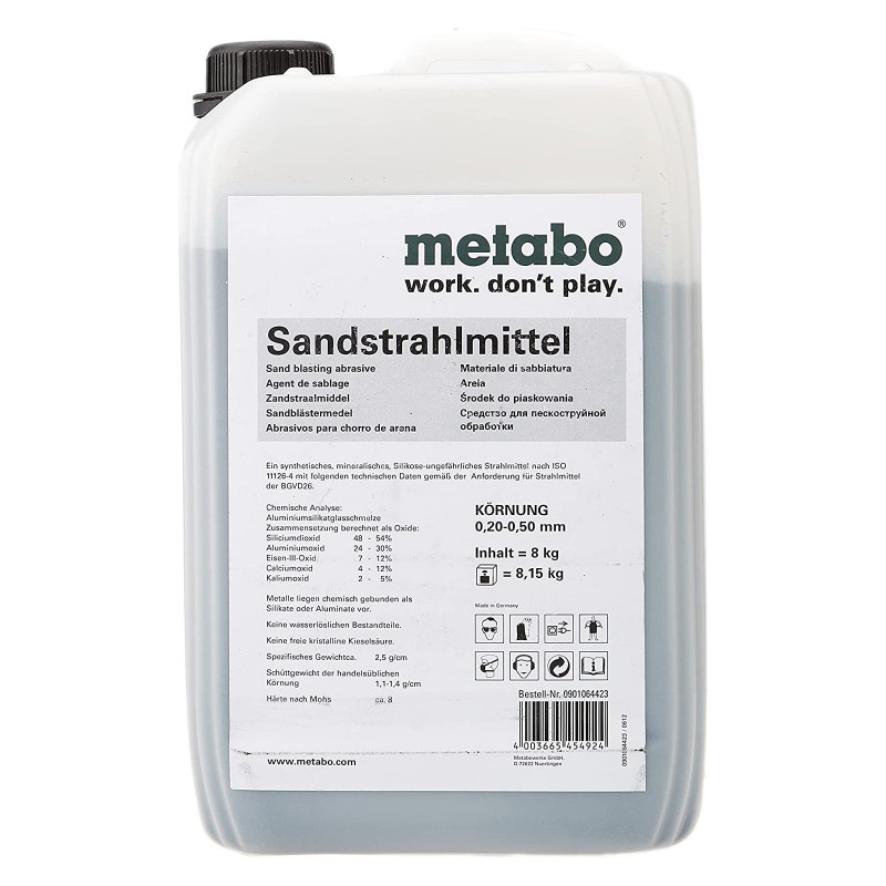 Metabo Agent de sablage granulation 0.2 à 0.5mm bidon 8kg Metabo Kobleo