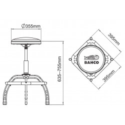 Bahco Tabouret pneumatique BLE305 Bahco Kobleo