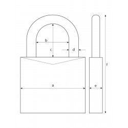 Abus 4 Cadenas spécial extérieur Abus 64 Titalium 40 Quads alu 40mm 5 clés Kobleo