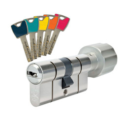 Abus Cylindre à bouton P12RPS 30boutonx30 alu avec 5 clés couleurs Kobleo