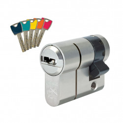 Abus Demi-cylindre P12RPS 30x10mm alu avec 5 clés couleurs réversibles Kobleo