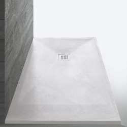 Samo Receveur douche rectangle anti-glisse 160x80 cm Blanc bondeVidage STON Kobleo