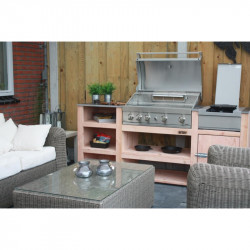 Grandhall Barbecue encastrable gaz Elit GTI4 16.8kW 80x45cm inox Grandhall Kobleo