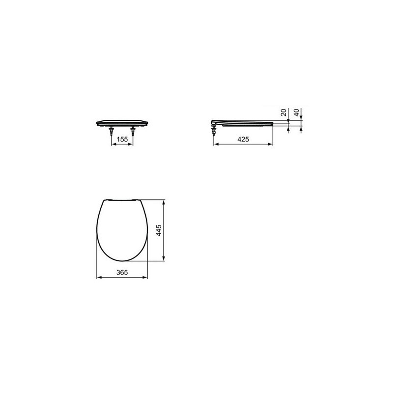Ideal standard Abattant recouvrant ultra-fin urea blanc Ideal Standard Kobleo Ideal standard Abattant recouvrant ultra-fin urea blanc Ideal Standard Kobleo
