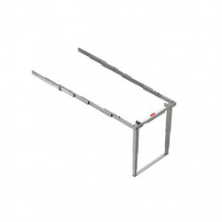 Emuca Coulisses pour table à rallonge Emuca Party inox brossé alu Kobleo