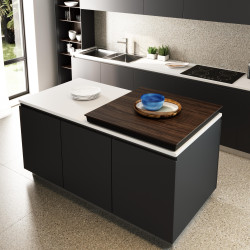 Emuca Coulisses pour table coulissante Emuca Corner inox brossé alu Kobleo