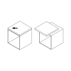 Emuca Coulisses pour table coulissante Emuca Corner inox brossé alu Kobleo