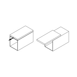 Emuca Coulisses pour table coulissante Emuca Twice Top anodisé mat alu Kobleo