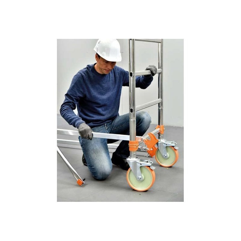Duarib Echafaudage Duarib AL205 alu roulant base standard ht travail 4,90m Kobleo Duarib Echafaudage Duarib AL205 alu roulant base standard ht travail 4,90m Kobleo