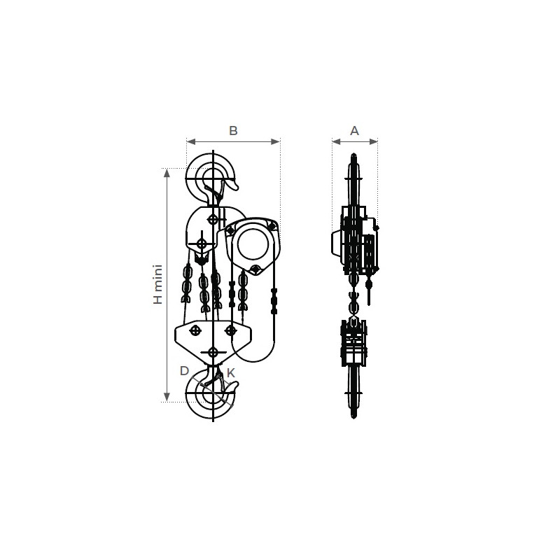 Manille droite D. 28 mm CMU 3150 kg 5235N Levac