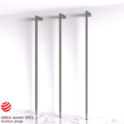 Emuca Kit de structure modulaire Emuca Zero 3 profilés couleur pierre Kobleo