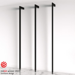 Emuca Kit de structure modulaire Emuca Zero 3 profilés noir texturé Kobleo