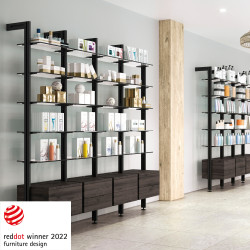 Emuca Kit de structure modulaire Emuca Zero 3 profilés noir texturé Kobleo