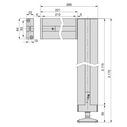 Emuca Kit de structure modulaire Emuca Zero 3 profilés noir texturé Kobleo