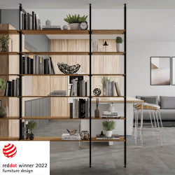 Emuca Kit de structure modulaire Emuca Zero 3 profilés noir texturé Kobleo