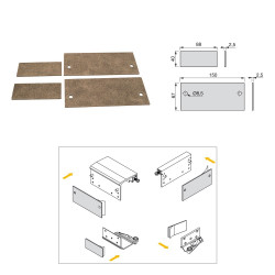 Emuca Système coulissant Emuca Space+ pour armoire à 2 portes suspendues Kobleo