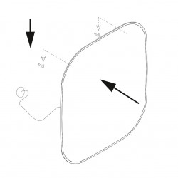 Emuca Miroir Emuca Cepheus 60x80cm cadre noir arrondi rectangulaire Kobleo