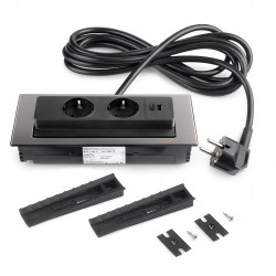 Emuca Multiconnecteur Emuca Backflip 2 prises 1 port usb câble 3m Kobleo