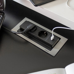 Emuca Multiconnecteur Emuca Backflip 2 prises 1 port usb câble 3m Kobleo