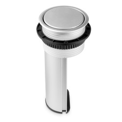 Emuca Multiconnecteur Emuca 2 prises 1 port usb câble 3m anodisé mat D102mm Kobleo