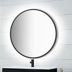 Emuca Miroir Emuca Zeus avec éclairage led D80x0,4cm 12W 850lm câble 1m Kobleo