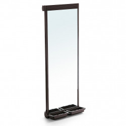 Emuca Miroir extractible Emuca pour armoire Moka 1130x440mm peint en moka Kobleo