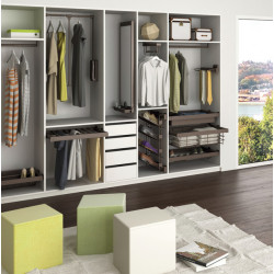 Emuca Miroir extractible Emuca pour armoire Moka 1130x440mm peint en moka Kobleo